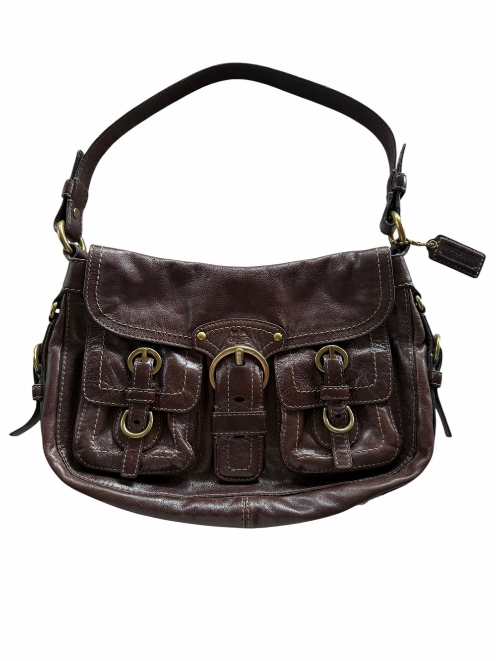 Vintage Coach Legacy Garcia Hobo Brown Leather